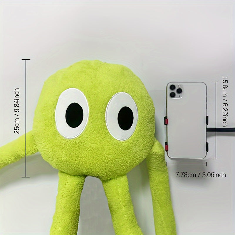 35.4-Inch Giant Plush Octopus Doll Pillow - Cute Long-Legged Stuffed Animal with Expressive Eyes, Soft Polyester Fabric, Green & Purple Options, Perfect for Youngsters' Room Decor, Birthday & Holiday Gifts