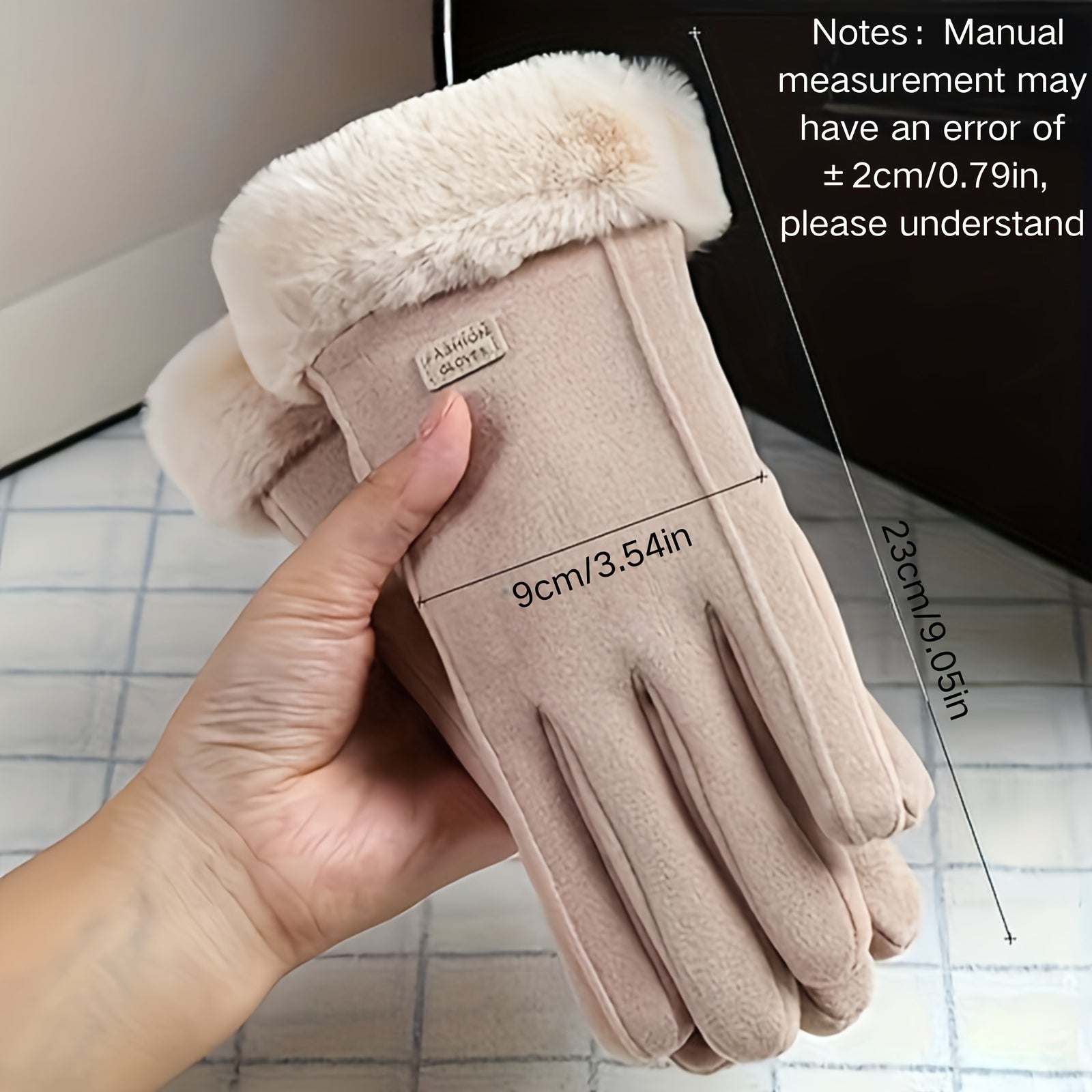1 pair of all finger warm bicycle gloves - windproof,, stylish Women's winter gloves - hand wash only, perfect for autumn and winter seasons, the perfect gift for women