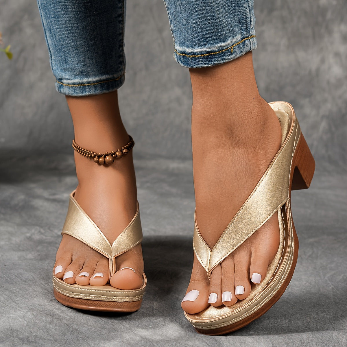 Elegant Women'S Summer Heeled Sandals - Solid Color, Mid-Block Heel, Open Toe, Slip-On Style in White, Black, and Orange with Durable PU Cover