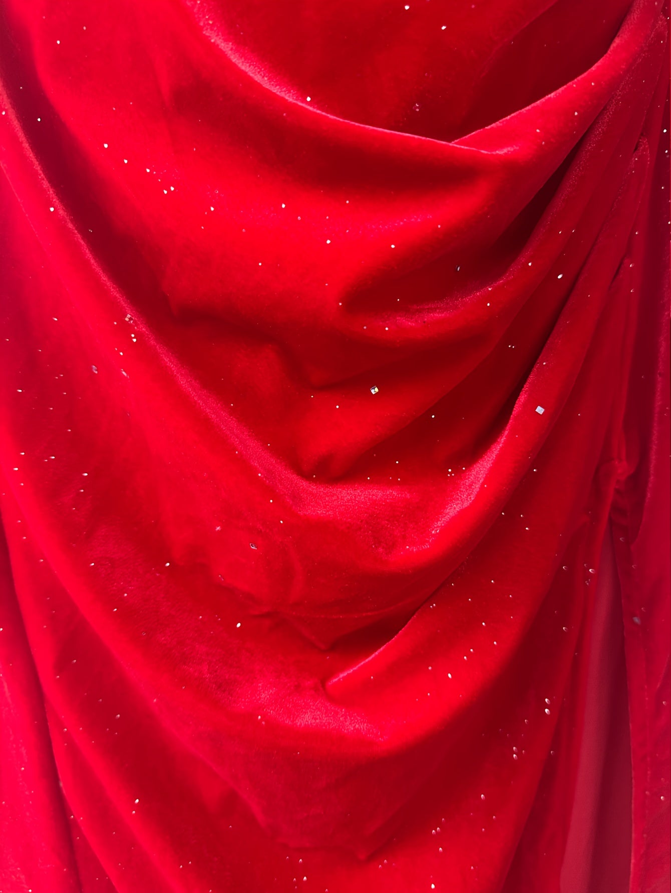 Elegant Red Sequin Halter Dress for Women - Sexy Backless Mid-Length Sheath with Golden Chain Detail, Perfect for Parties & Festive Occasions, Summer Fashion | Backless Outfit | Knit Construction, Chic Dress