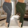 2pcs high-waisted yoga leggings with 4-button pockets, multi-pack butt-lifting and abdominal fitness running four-way elastic work pants, 2pcs leggings set