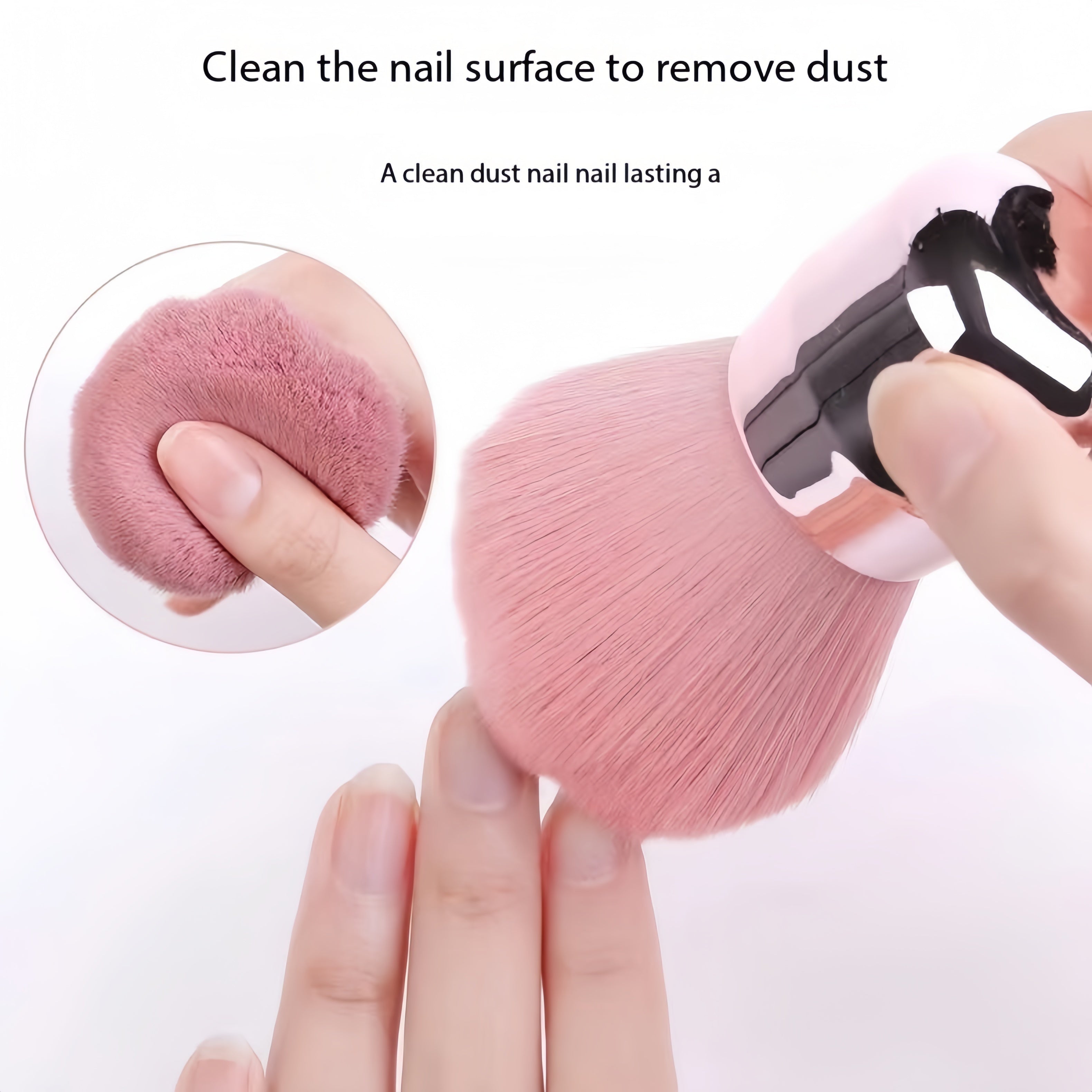 1pc Soft Nail Art Dust Cleaning Brush, Unscented Manicure Pedicure Acrylic UV Gel Powder Remover Tool, Professional Salon Use Accessory