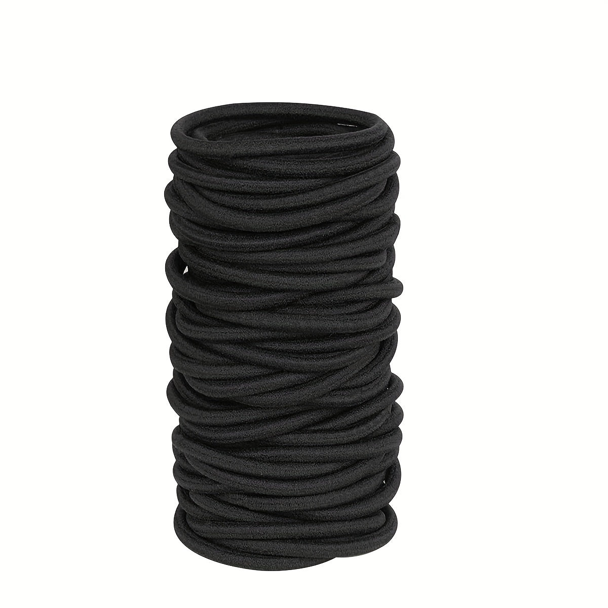 20/30/50pcs Women's Simple Basic Elastic Hair Band Hair Ring, 4mm Durable Ponytail Hair Rope, Suitable for Thick Hair, Curly Hair and All Hair Types