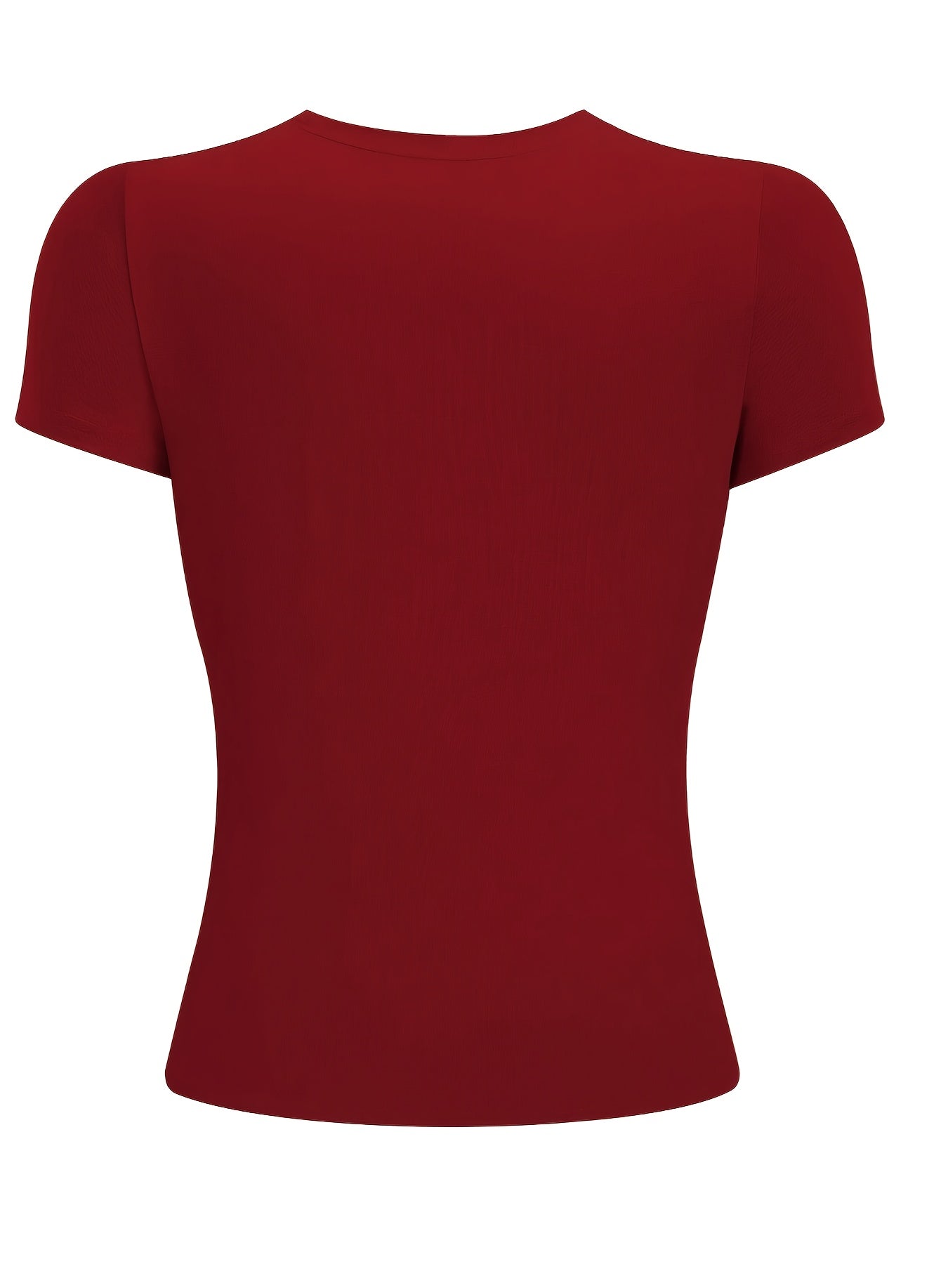 Women's Slim Fit Stretchy T-Shirt - Black, Short Sleeve, Summer Casual Top, Comfortable & Breathable, Perfect for Casual Attire, Casual Attire Tee | Sleek Casual Style | Polyester Spandex Blend