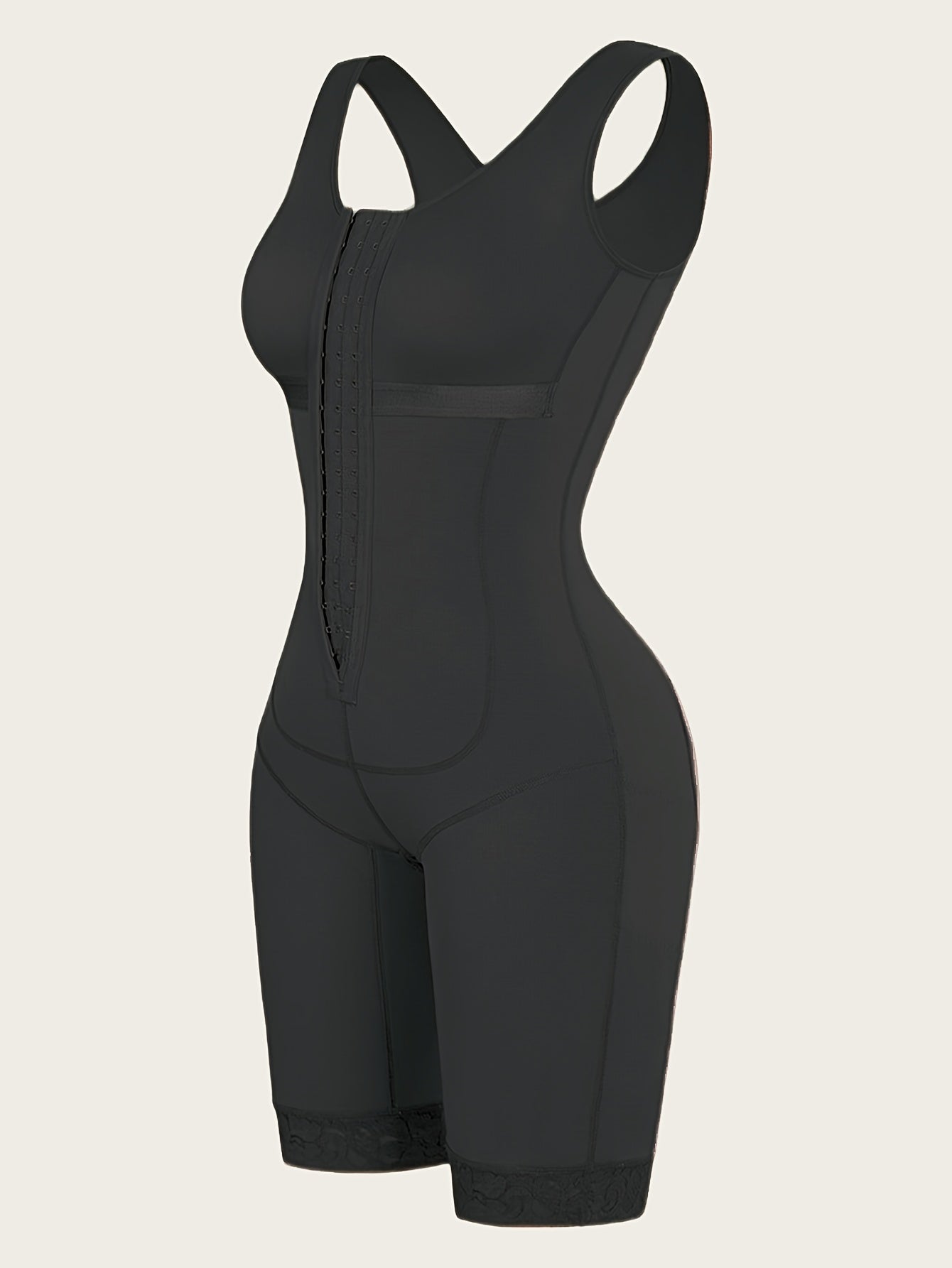 Fajas Colombianas Full Body Shapewear Bodysuit - High Support Tummy Control & Butt Lift Posture Corrector, Compression Garment with Front Zipper & Lace Trim, Post-Surgery Recovery & Casual Attire, Hand Wash Only, Tummy Contro