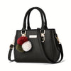 Elegant Mother'S Day Lady Bag, Large, New, Simple Fashion, Single Shoulder Sling Bag, Black, with Removable Strap and Zipper Closure, for Women, Gift