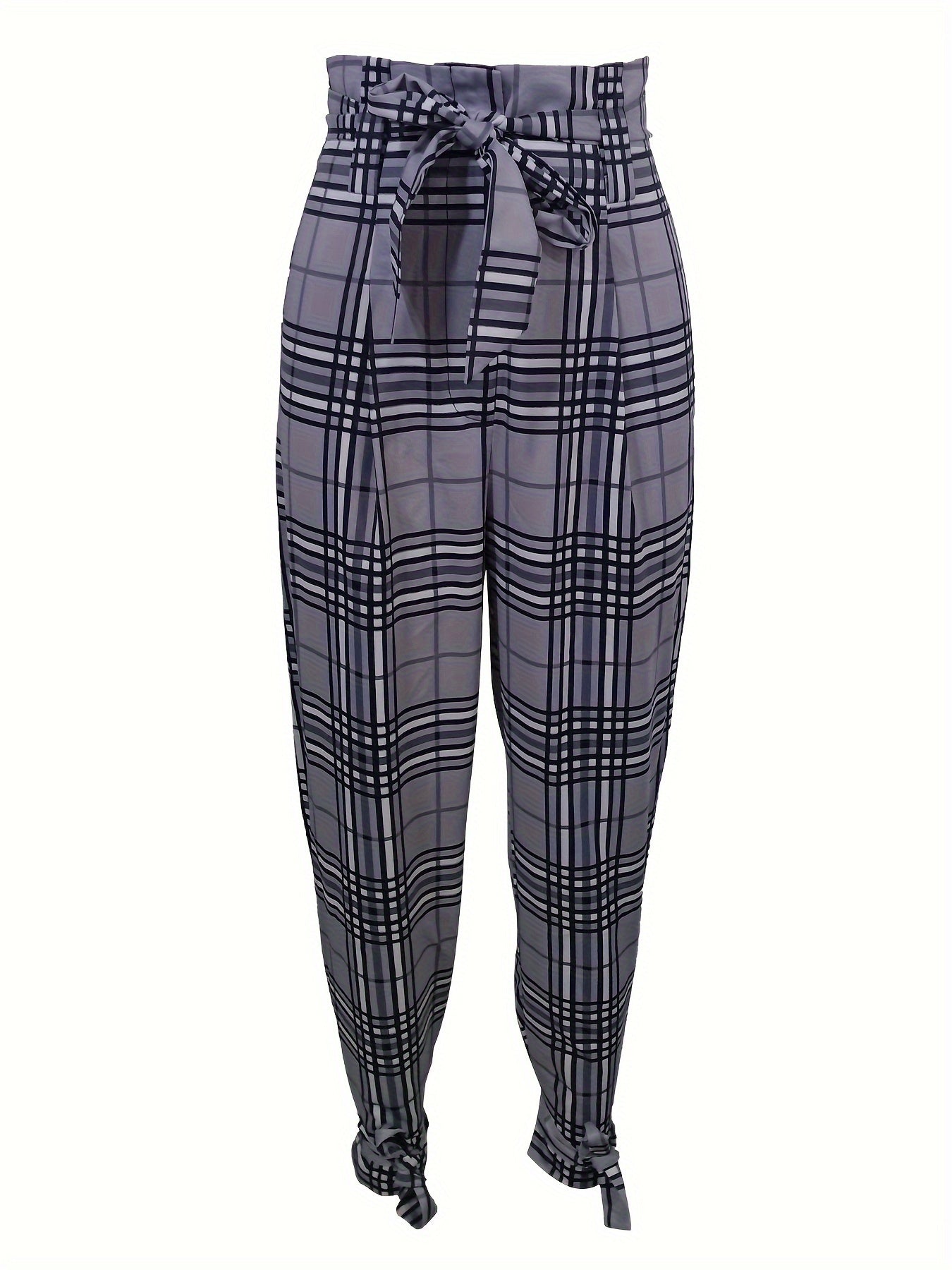 Elegant Striped High-Waist Stretch Leggings for Women - Comfortable Polyester, Machine Washable, All-Season Wear, Non-Sheer, Fashionable Slim Fit Pants