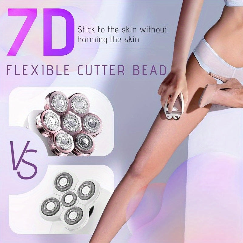 5-In-1 Cordless Electric Shaver for Sensitive Skin, Hair Remover for Women'S Legs, Bikinis And Face, Wet And Dry Shaver And Trimmer.