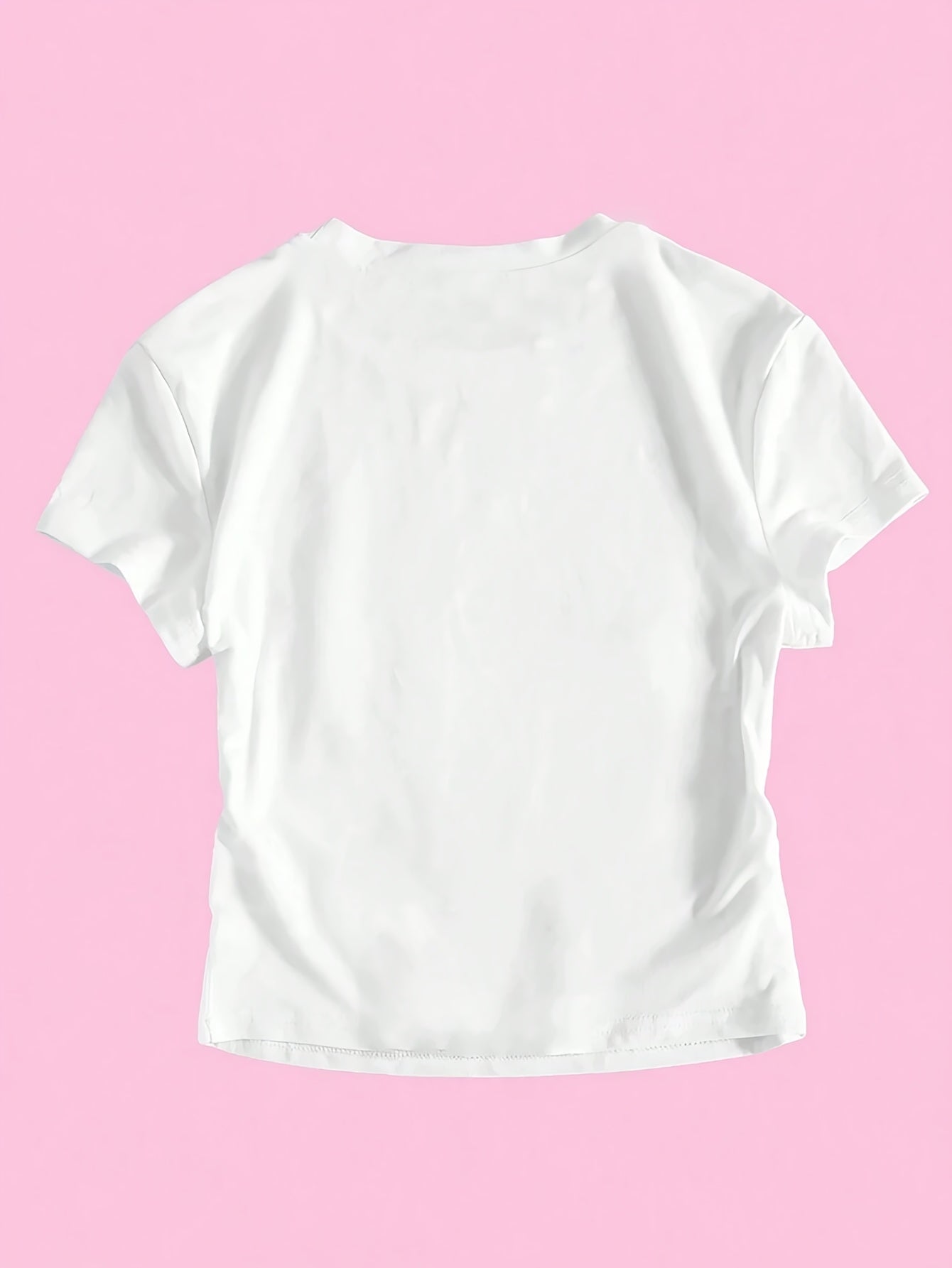 European And American Women'S Summer Short Tops Featuring a Seashell Print with a Round Neck And Short Sleeves.