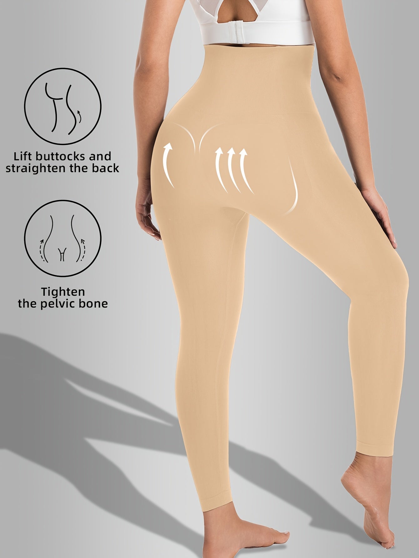 Women's High-Waisted Tummy Control Yoga Pants - Slimming Black Leggings for Fitness & Casual Wear, Stretchy & Supportive Design for All-Day Comfort