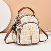Luxury Checkered Backpack with Golden Accents - Perfect for Casual Outings