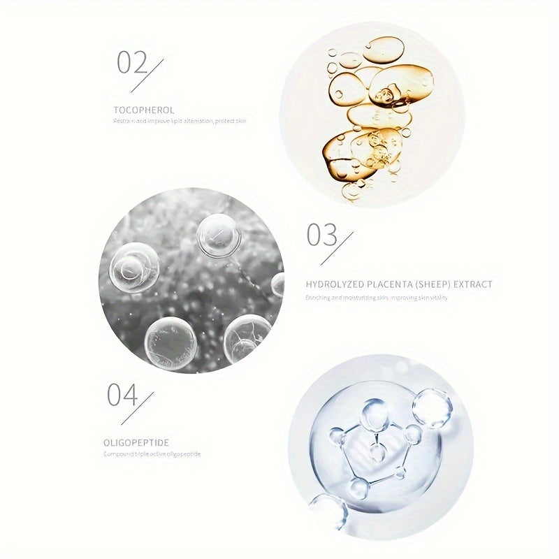 3 Boxes of Placenta and Hyaluronic Acid Essence Capsules, Enhance Moisturizing and Skin Care, Glow, Suitable for Travel, Multifunctional for Facial and Neck Moisturizing