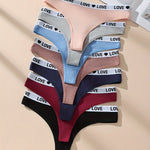 7pcs set of letter printed Women's underwear, comfortable and breathable stretch underwear, heart LOVE underwear