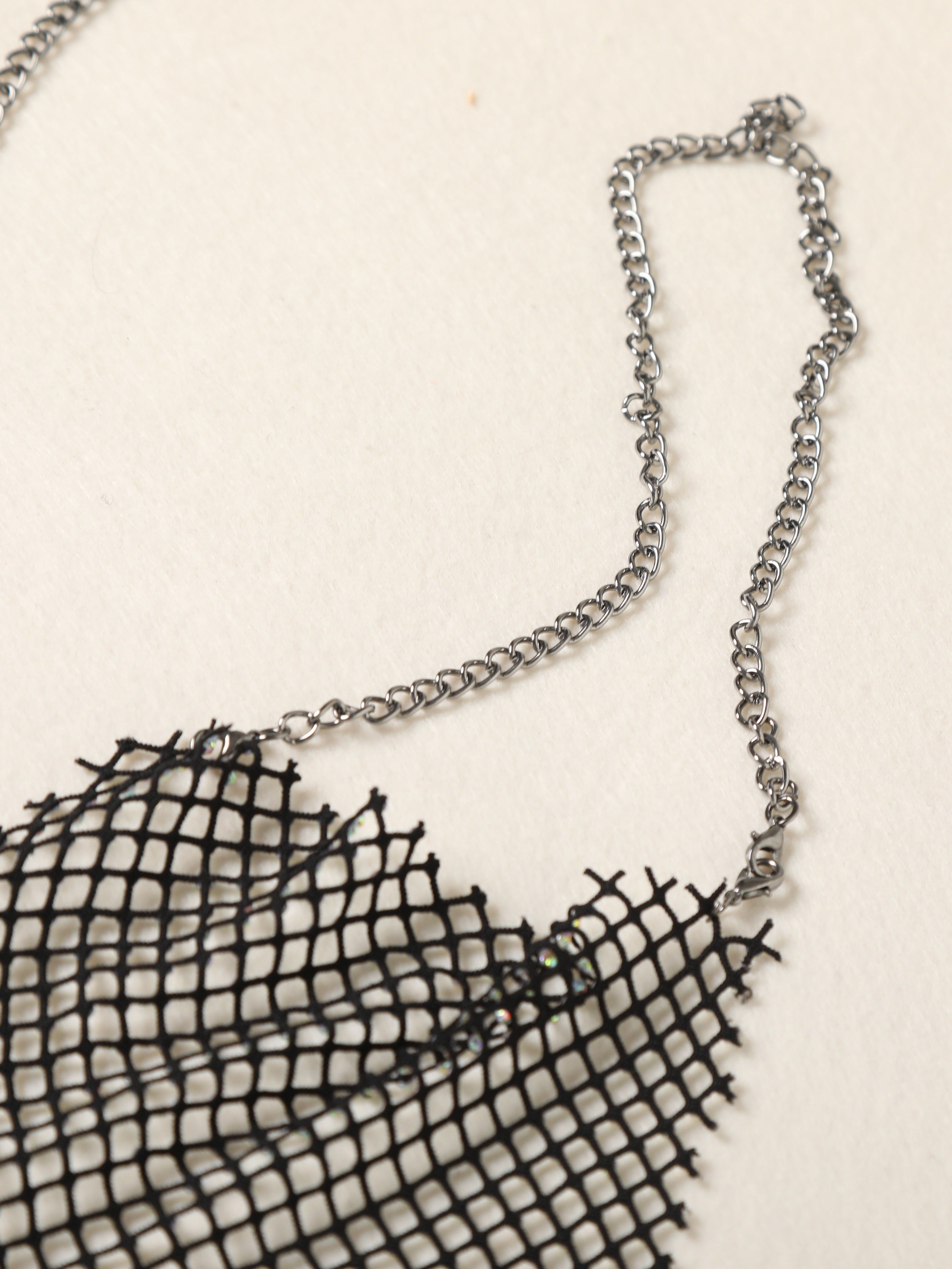 Adult Uniform Chain Hollow-out Mesh Sexy Strap Dress