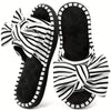 Women's Elegant Slip-on Slippers with Bow - Fabric Upper, TPR Sole, All-Season Comfort | Machine Washable | Stretchy Fit