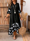 Elegant Women'S Long Sleeveless Dress with Front Button Detail and Polka Dot Print - Semi-Sheer A-Line Midi Skirt Dress for Spring/Fall, Cute Dress