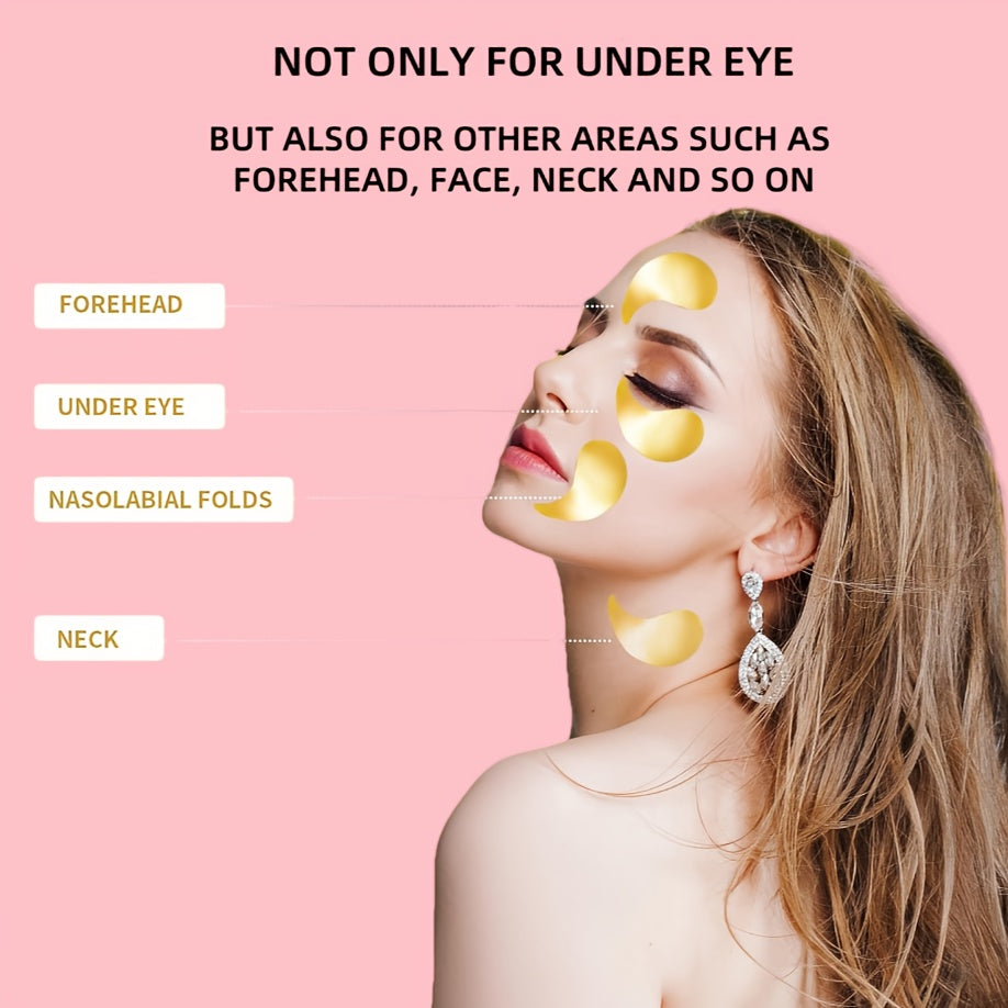 Caffeine, Hyaluronic Acid, Aloe Vera Skincare Eye Mask (25Pairs/box), with Collagen for Long-lasting Moisturizing And Nourishing The Light Beige, Suitable for All Light Beige Type, Visibly Minimize Wrinkles And Fine Lines, Br