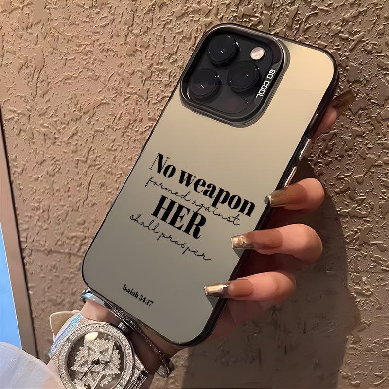 Faith-based Sacred Text Verse Quotes Aesthetic Autumn Decor Phone Case for iPhone 16 Pro Max Case 11 15 14 13 12 Pro Max Plus Case Black and Silvery Shockproof Phone Cases Faith-based Gifts for Sister Women Men