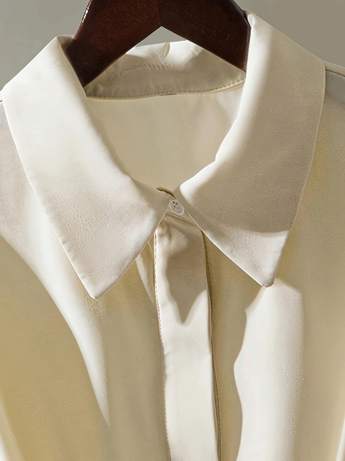 Women'S Elegant Beige Short Sleeve A-Line Shirt Dress with Belt - Polyester, Collared Neck, Perfect for Spring/Summer Casual Wear, Casual Attire|Elegant Collared Dress|Polyester Dres