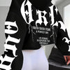 New Arrival: Casual Hooded Alphabet Printed Women'S Sweatshirt - Polyester, Fall/Winter, Knit Fabric, 250g/m²