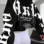 New Arrival: Casual Hooded Alphabet Printed Women'S Sweatshirt - Polyester, Fall/Winter, Knit Fabric, 250g/m²