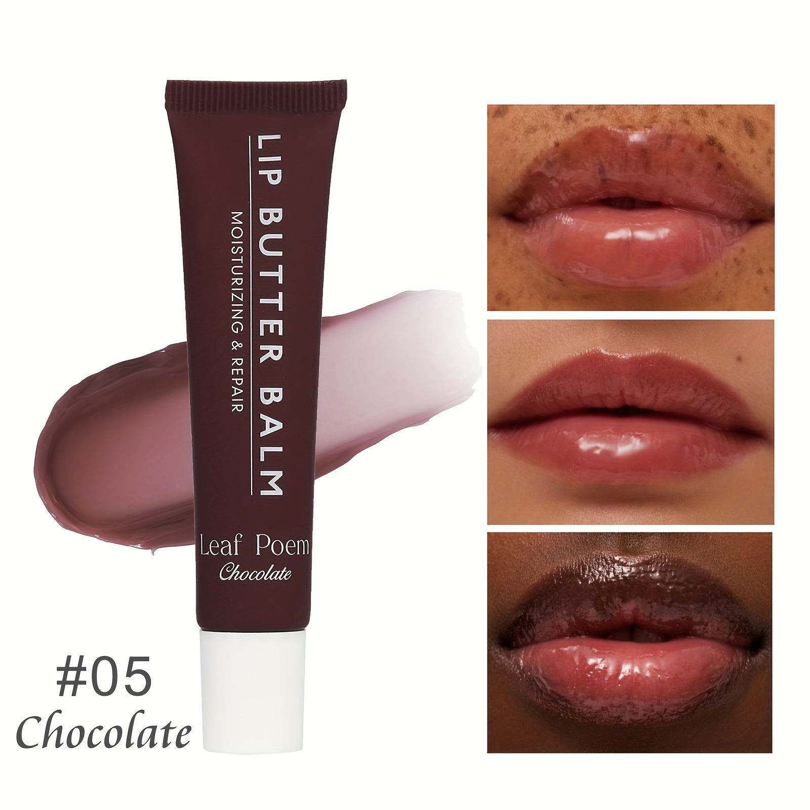 Hydrating Shimmer Lip Balm – Berry Tinted Lip Repair with Moisturizing Plant-Based Squalane, Glitter Finish, Anti-Dryness for All Skin Types
