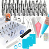100pcs Set of Piping Tips Stainless Steel Dessert Technique Collection - Cake Baking Tools Stainless Steel Nozzle Christmas Supplies