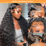 Brazilian Deep Curly Lace Front Wigs Pre-plucked Human Hair Wigs 4x4 HD Lace Closure Wigs 100% Real Human Hair Wigs Friendly For Beginners 200% Deep Wave Lace Wigs