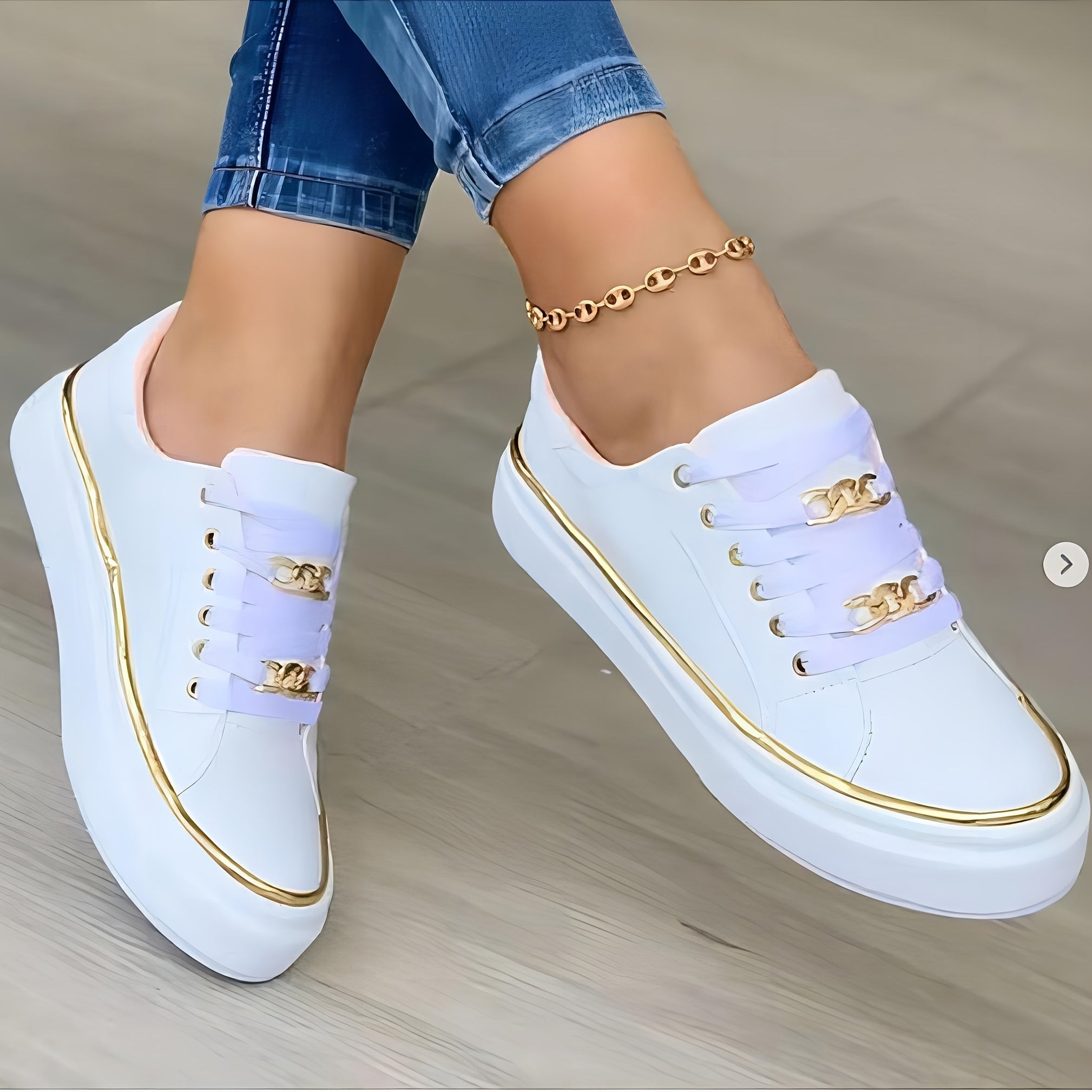 [Comfy Round Toe Canvas Sneaker] Womens Sneakers - Stylish Low Top Canvas Sneaker With Comfy Round Toe Flat Bottom And Anti-Slip Sole, Perfect For Daily Wea