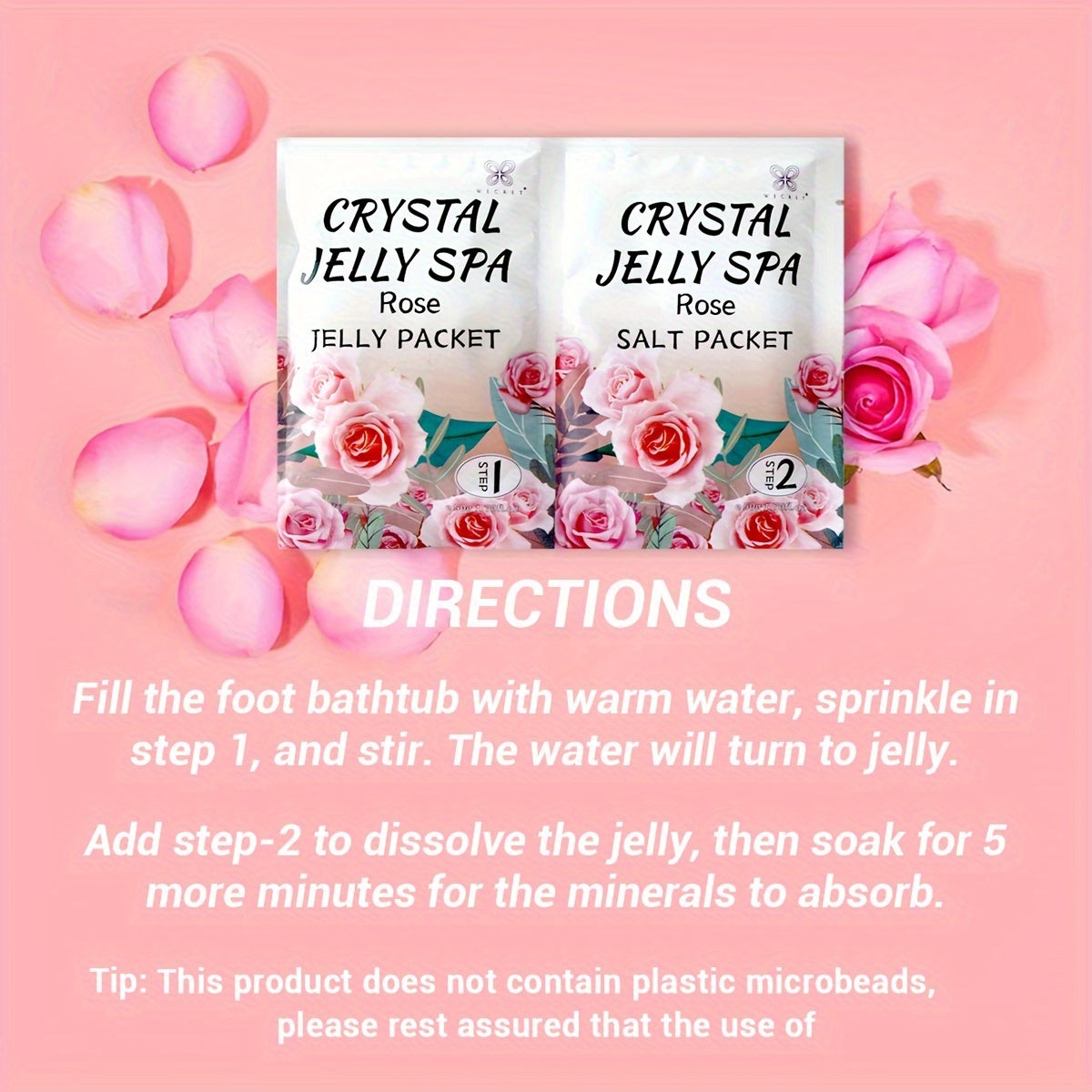 Foot Soak, Jelly Spa Pedicure Spa, Bubble Foot Bath Spa, Foot Salt Soak for Stubborn Foot Odor Dry Cracked Feet Foot Care for Women Men Summer Essential (Lavender, Rose,Strawberries)