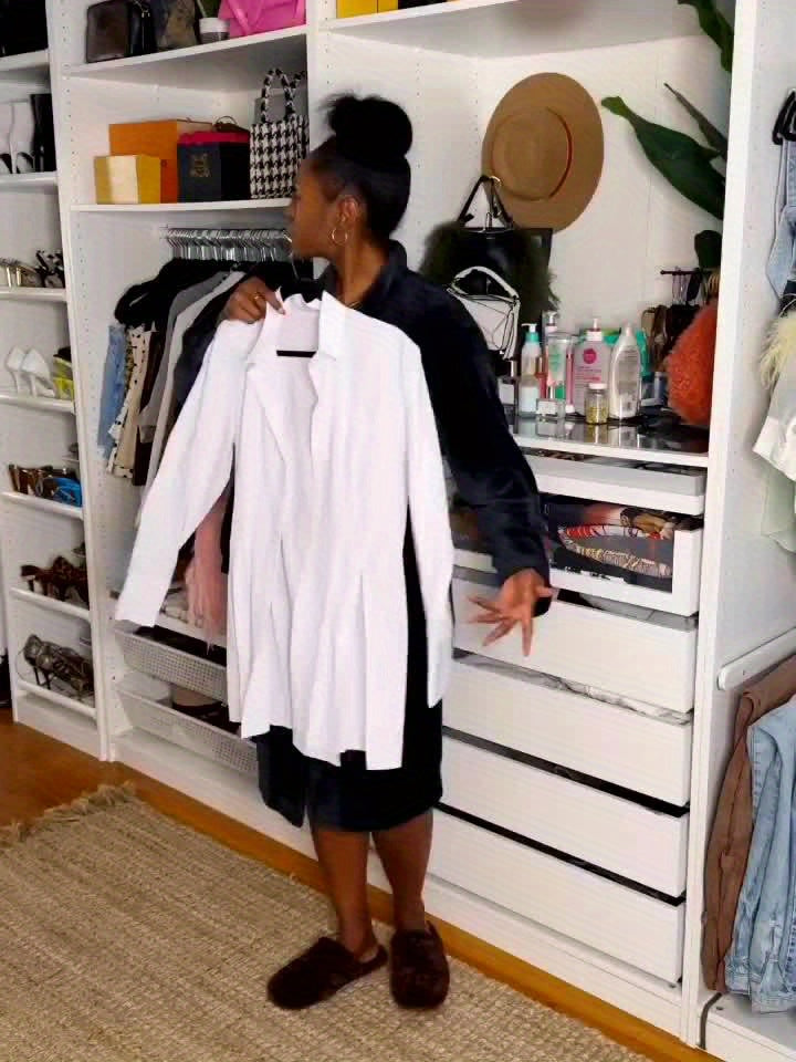 Women V Neck Button Down Shirt Dress Side Slit Long Sleeve Sexy Casual White Blouse Tops