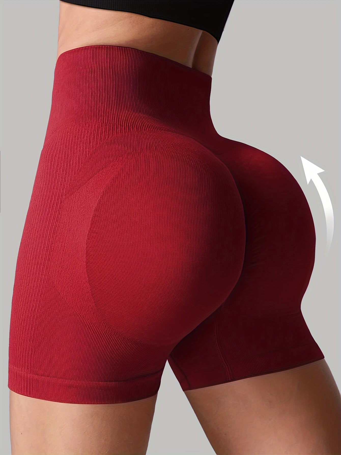 High Waist Yoga Shorts for Women 10-Piece Set, Polyamide 90% Elastane 10% Seamless Sports Shorts, Breathable Moisture-Wicking Fabric, High Stretch Skinny Fit, Elastic Waistband, Tummy Control Belly Support, All-Season Solid C