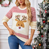 Women's Elk Pattern Sweater Sequined Embroidered Christmas Sweater