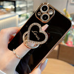 Premium Electroplated Metal Folding Stand Case for iPhone 7/8/XR/XS/11/12/13/14/15 Pro Max Plus