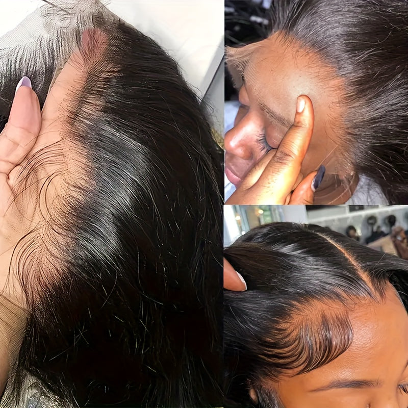 360 Full Human Hair Lace Wig For Women - 26-36 Inch Straight HD Lace Front Wig With Transparent Lace, 180% Density, Natural Color, Perfect For Birthday Party Gifts