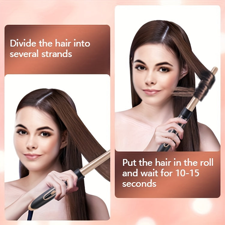 Hair Curling Wand 5in 1 Hair Curlers Iron Set 1.25inch with 5 Ceramic Interchangeable Barrel for Long Short Hair Styling Tool 1inch Hairs Crimper for Women Gifts Birthday Christmas New Year Festival Hairstylist Essentials Sty