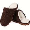 Cozy Women's Plush Lined Slippers with, Non-Slip Sole, Soft Ribbed Cuff – Beige/Light Brown, Perfect Christmas Gift for Friends and Girlfriends, House Slippers, Best for Christmas