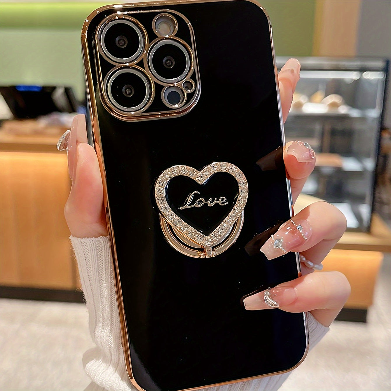 Premium Electroplated Metal Folding Stand Case for iPhone 7/8/XR/XS/11/12/13/14/15 Pro Max Plus