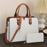 2-Piece Women's Fashion Shoulder Bag With Coin Purse Set Suitable For Daily Use, Work, Travel, Party