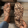 1 Pair of Elegant Leopard Print Flat Sandals for Women - Retro Style, Round Toe, Slip-On with Ankle Strap, Lightweight & Comfortable, Perfect for Casual or Summer Outfits, Casual Attire | Chic Leopard Print | Rubber Sole Sand