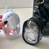 One Portable PVC Cable Storage Box, Casual Style Transparent Charger Storage Box for Headphones and Data Cables, Portable Cable Organizer with Keychain for Chargers, Can also be used to store headphones, cables, jewelry, etc.