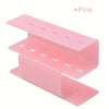1pc Professional Eyelash Extension Tool Organizer, 6-Slot Acrylic Storage Holder for Eyelash Tweezers, Hypoallergenic Makeup Beauty Instrument Stand, No Power Required