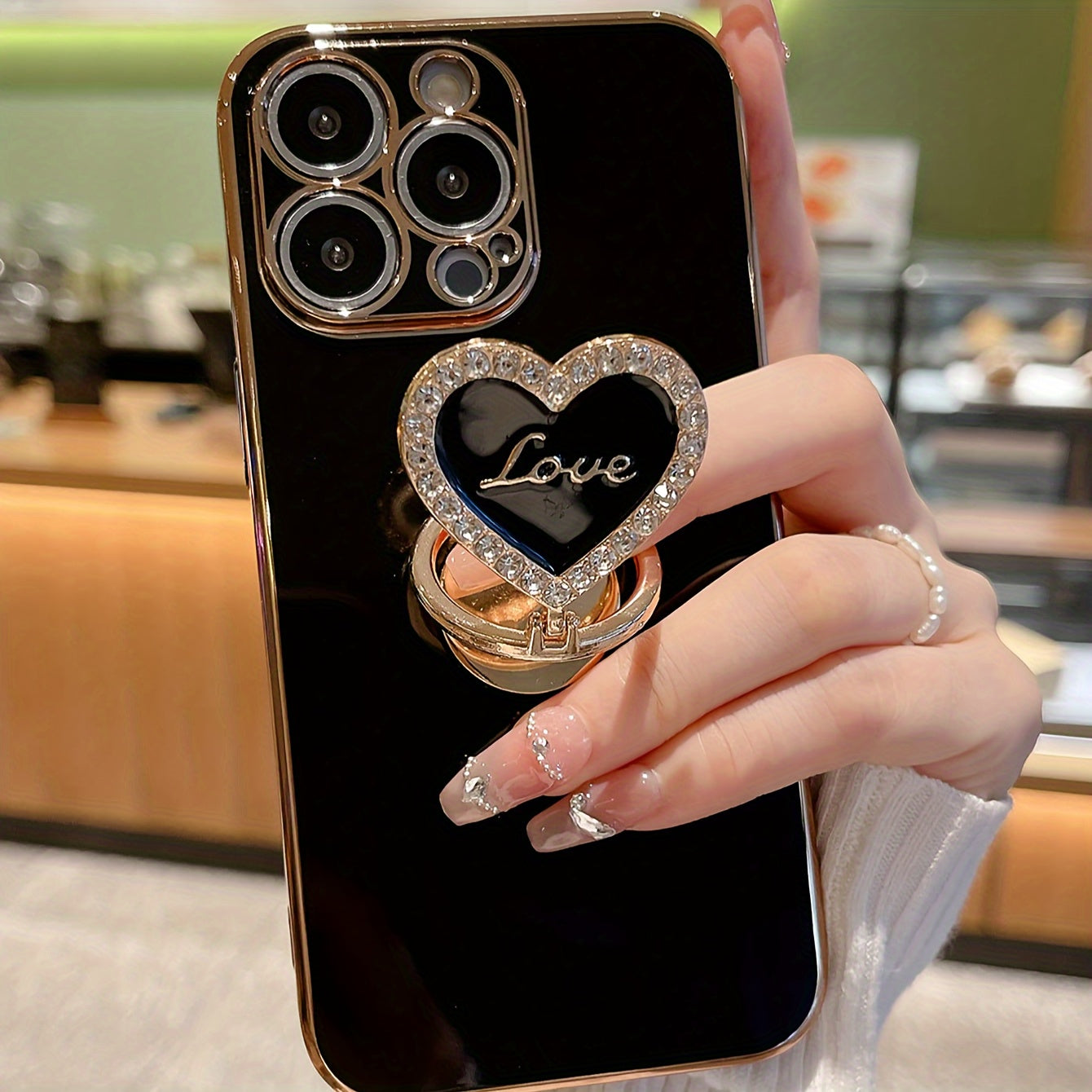 Premium Electroplated Metal Folding Stand Case for iPhone 7/8/XR/XS/11/12/13/14/15 Pro Max Plus