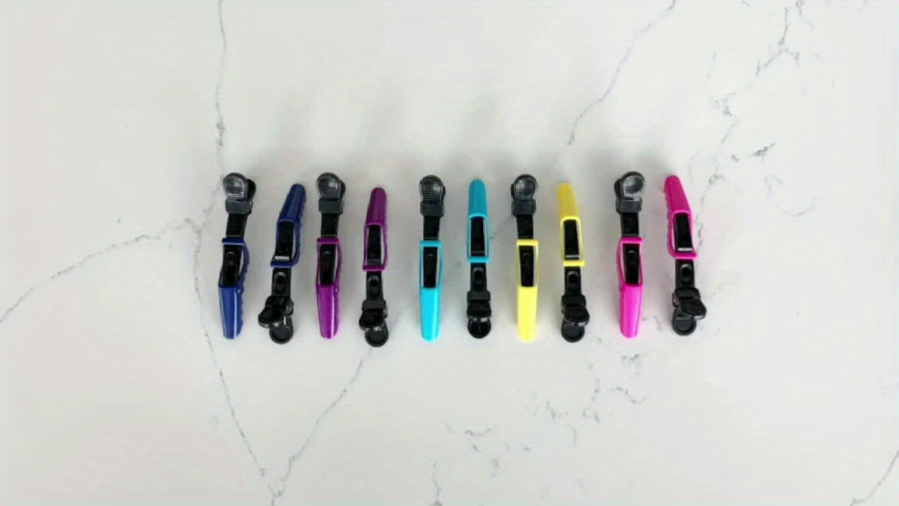 10pcs Premium Non-Slip Alligator Hair Clips - Professional Hair Styling and Sectioning Essentials for Salon-Quality Results - Durable, Easy-to-Use, and Comfortable Black Hair Accessories
