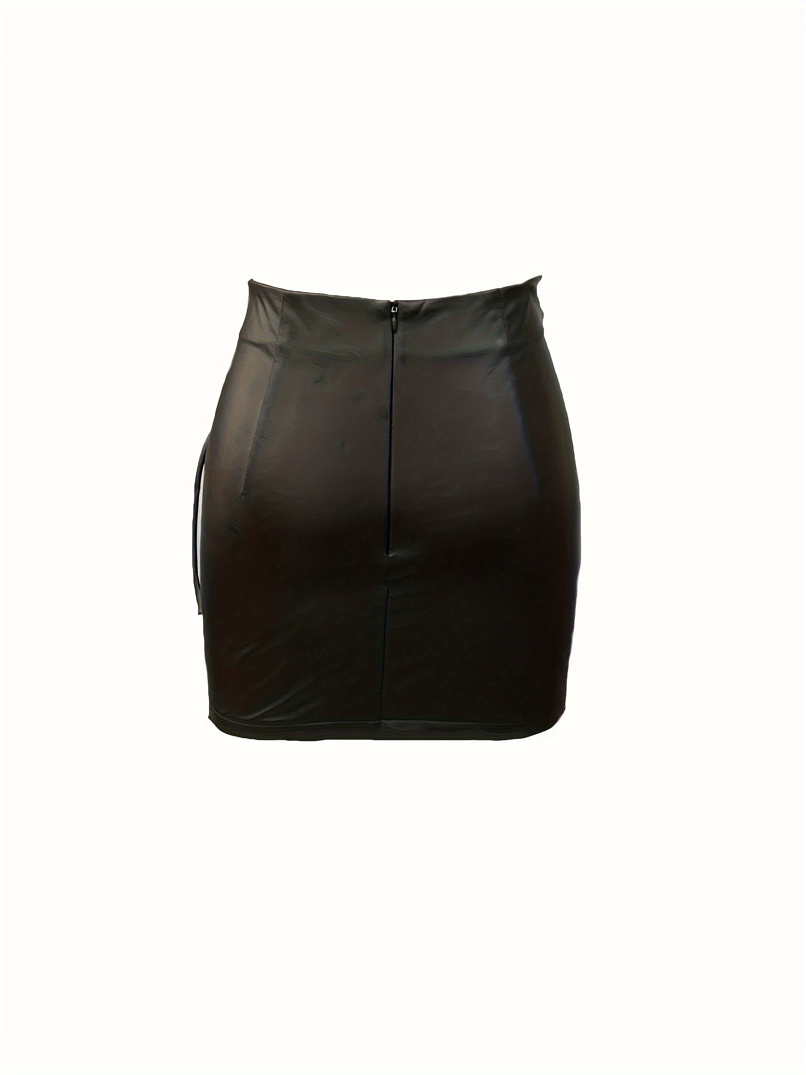 Women'S Y2K Fashion Solid Color Tie-Waist Mini Skirt, Polyester 90% Spandex 10% Stretch, Zipper Detail, Casual Chic for Spring/Summer/Fall