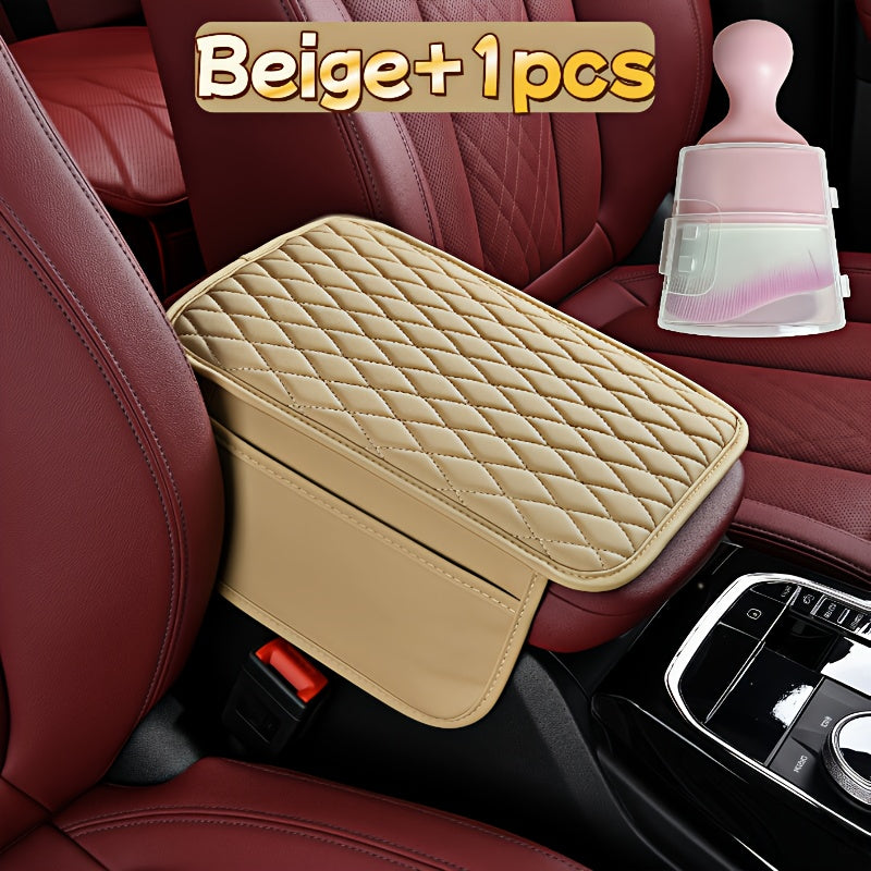 High Quality Armrest Box Pad Combination Set, Armrest Box Protective Cover PU Leather Storage Pad, Multiple Colors to Choose From