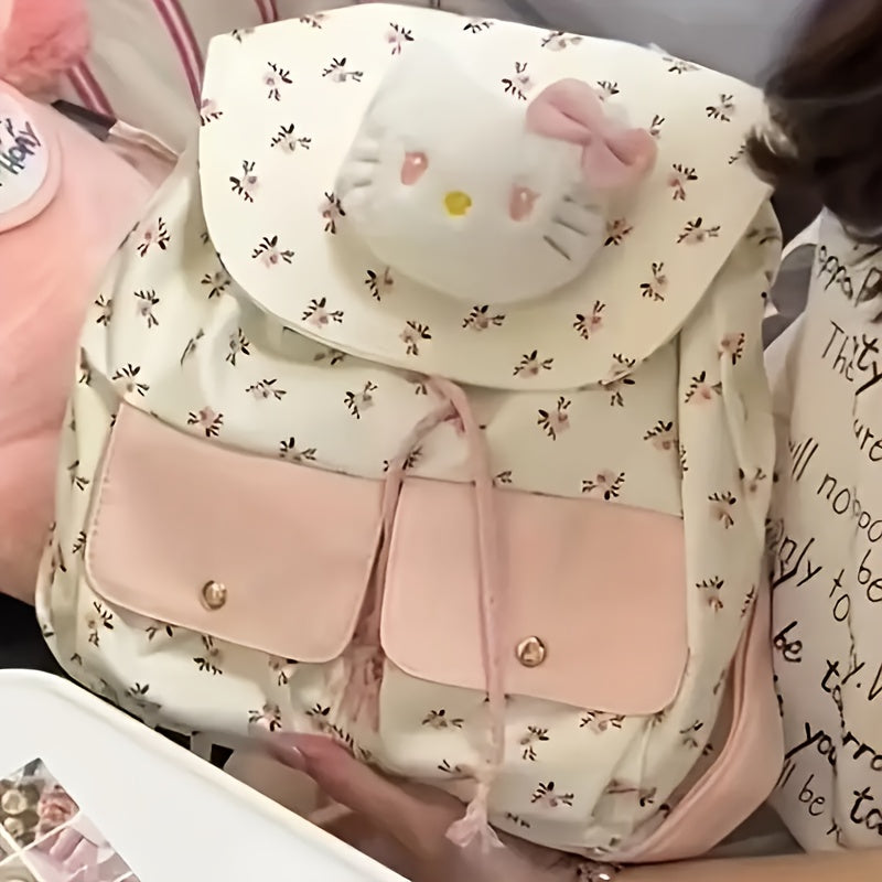 A Cute And Versatile Floral Canvas Backpack for Commuting, Perfect for in 2024.
