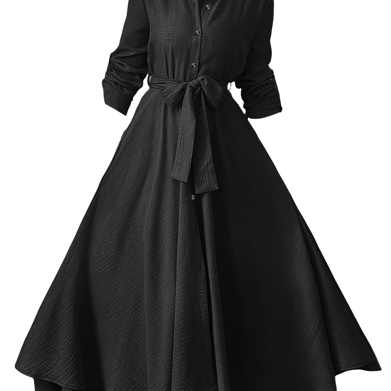 European and American Cross-border Slimming Mid-Long Elegant Dress