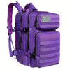 11.89gal Tactical Backpack for Women - Purple Outdoor Survival & Emergency Medical Rucksack with Multiple Compartments, MOLLE System, and Padded Shoulder Straps