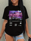 Letter Print Short Sleeve T-shirt, Casual Crew Neck Top For Spring & Summer, Women's Clothing